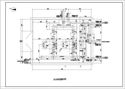 某氮压机软化水CAD环保设计详细工程施工图